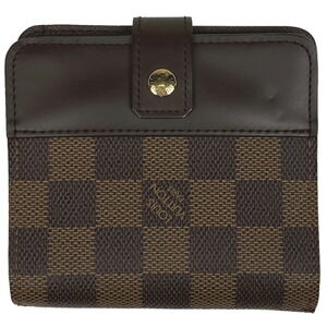 Louis Vuitton Compact Zip Bi fold Wallet Damier Brown